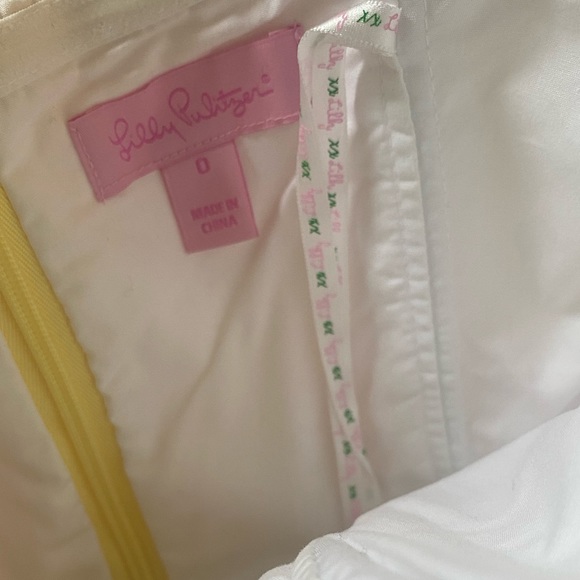 Lilly Pulitzer Yellow Seersucker Strapless Dress - Picture 4 of 4